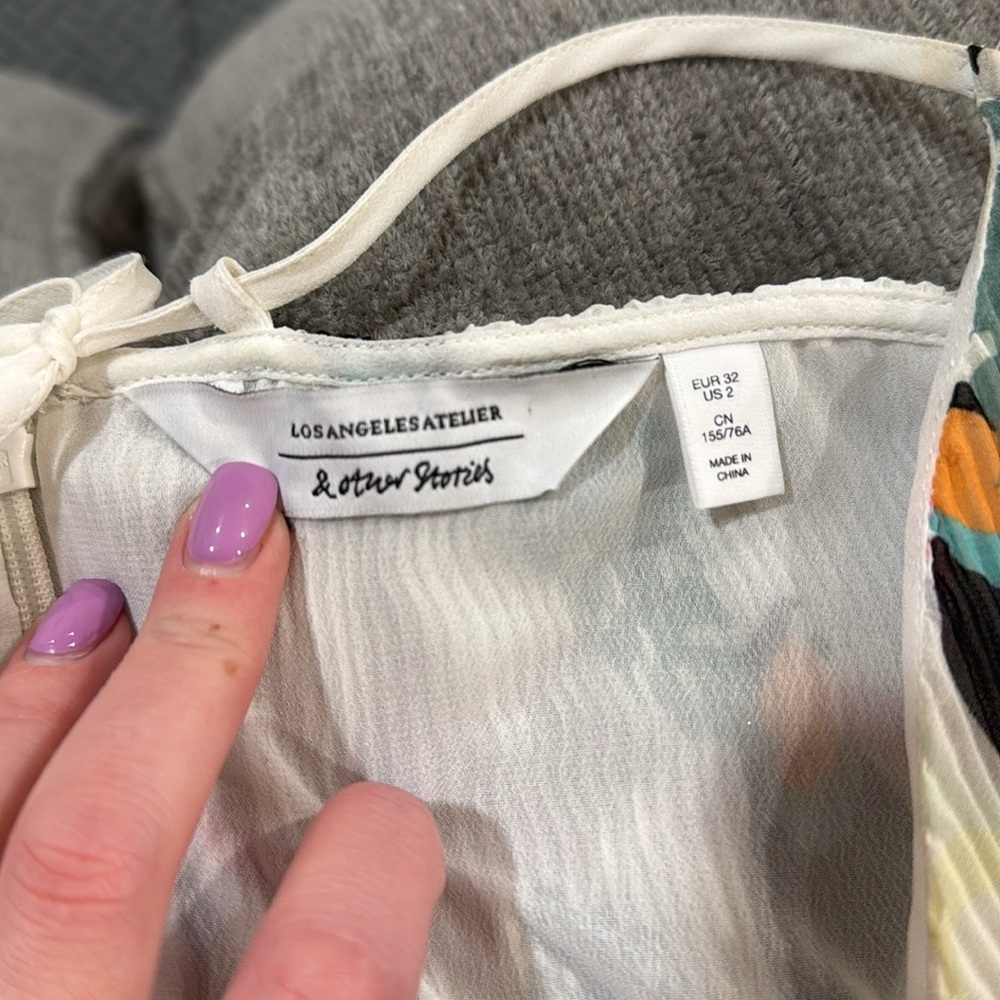 & Other Stories Frill Toucan Dress - Picture 8 of 8